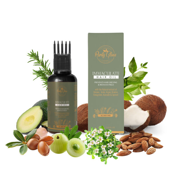 Anti Greying Hair Oil | With Natural Extracts of Amla, Batana, Brahmi, Argan, Fenugreek, Avacado & Apricot | For All Hair Types | For Men & Women (100 ml)